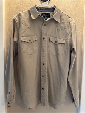 Cody James Men's Casual Button-Down Shirt in Tan